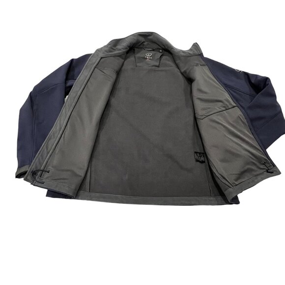 T-Tech by Tumi Men's Soft Shell Zip Jacket, NWT, Navy Gray, L - Picture 7 of 9